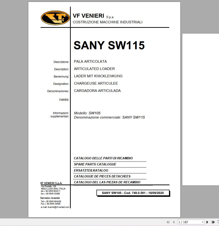 SpecDiag Sany Heavy Equipment  - Heavy Equipment Pdf 评论和价格